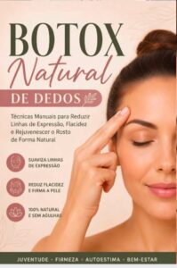 O Botox Natural de Dedos é um método simples e natural de estimulação facial que utiliza apenas suas próprias mãos para ativar regiões estratégicas do rosto.